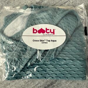 Booty by Brabants Aqua Croco Skin Crop Top